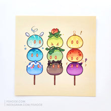 Load image into Gallery viewer, Unusual Dango Square Print