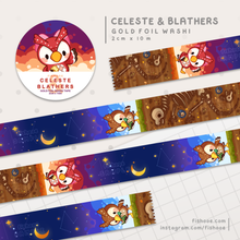 Load image into Gallery viewer, Celeste and Blathers Gold Foil Washi Tape