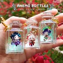 Load image into Gallery viewer, Anemo Bottle Genshin Oil Filled Charms