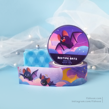 Load image into Gallery viewer, Bedtime Bats Gold Foil Washi Tape