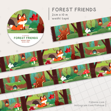 Load image into Gallery viewer, Forest Friends Washi Tape