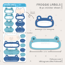Load image into Gallery viewer, Froggie Labels Kiss Cut Sticker Sheet