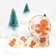 Load image into Gallery viewer, Gingerbread Gold Foil Washi Tape