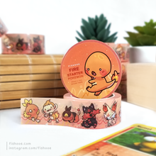 Load image into Gallery viewer, PKMN Starters Washi Tape Set