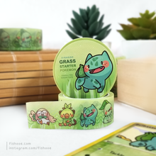 Load image into Gallery viewer, PKMN Grass Starters Washi Tape