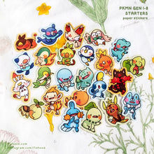 Load image into Gallery viewer, Pokemon Starter Stickers GEN 1-8