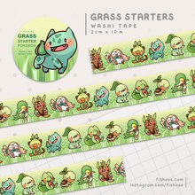 Load image into Gallery viewer, PKMN Starters Washi Tape Set