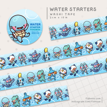 Load image into Gallery viewer, PKMN Starters Washi Tape Set