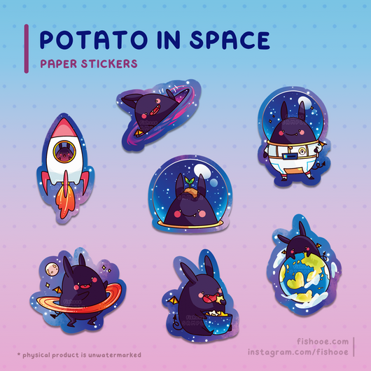 Potato in Space Sticker Set [7pc]