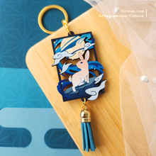 Load image into Gallery viewer, Pensive Rabbit Wood Charm