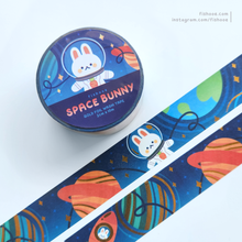Load image into Gallery viewer, Space Bunny Gold Foil Washi Tape