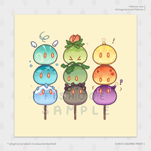 Load image into Gallery viewer, Unusual Dango Square Print