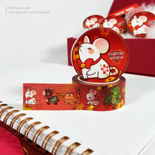 Load image into Gallery viewer, Painted Zodiac Gold Foil Washi Tape