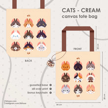 Load image into Gallery viewer, Cats Canvas Tote Bags
