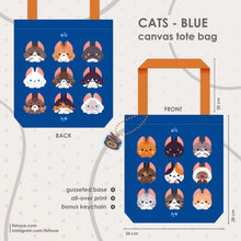Load image into Gallery viewer, Cats Canvas Tote Bags
