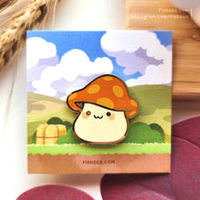 Load image into Gallery viewer, Maple Mushroom Enamel Pins
