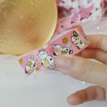 Load and play video in Gallery viewer, Lucky Cat Gold Foil Washi Tape
