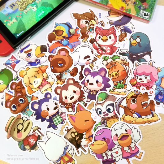 Animal Crossing NPC Vinyl Stickers [3 in]