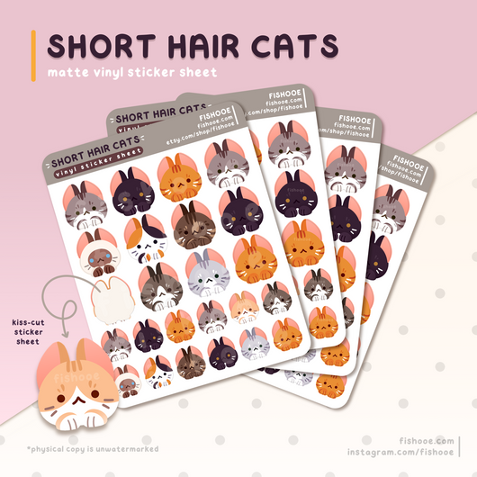 Cats Kiss Cut Sticker Sheet