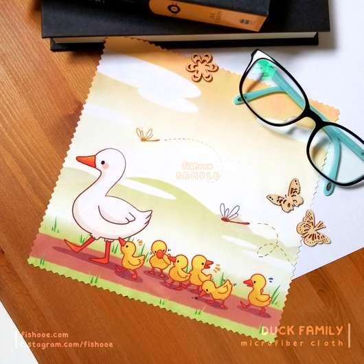 Duck Family Glasses Cloth (Microfiber)