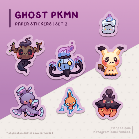 Ghost Pokemon Sticker Sets