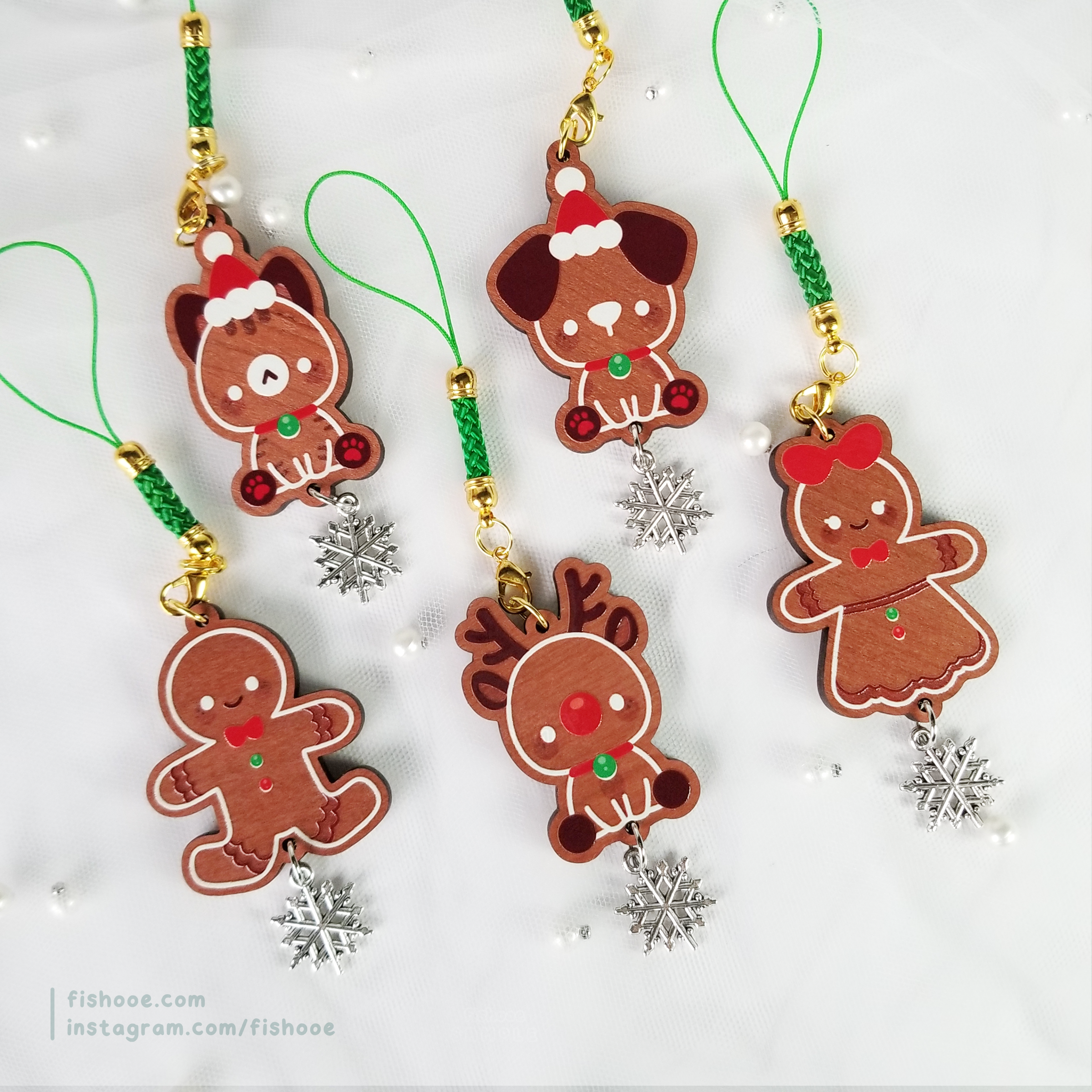 Gingerbread Wood Keychains - Fishooe – fishooe