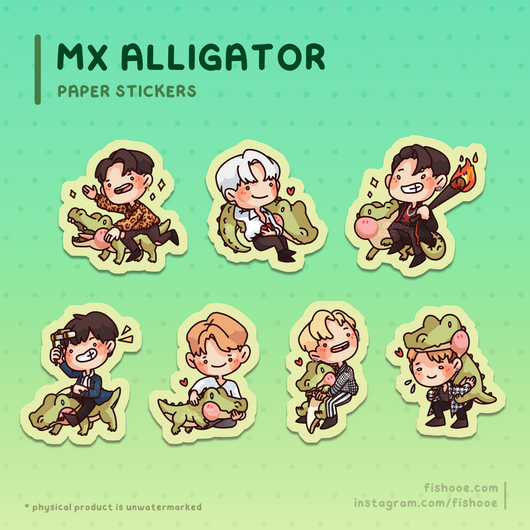 MONSTA X Alligator Sticker Set [7pc]