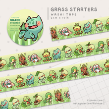 Load image into Gallery viewer, PKMN Grass Starters Washi Tape
