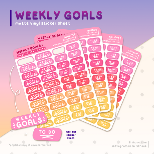 Weekly and To Do Planner Sticker Sheet